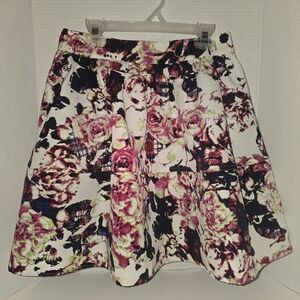 Express floral mini skirt
